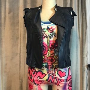 Distressed Up-cycled Forever 21 Vest